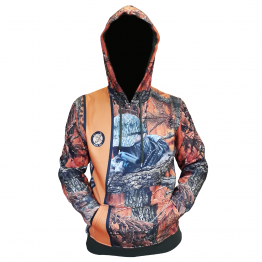POLAR ORANGE AVCI PICTURE SWEATER WITH HOOD (00051095)